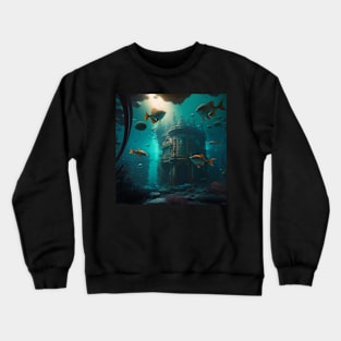 Cyberpunk Underwater Museum Crewneck Sweatshirt